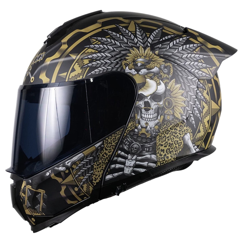 KOV CASCO LITIO OBSIDIAN DORADO XL | multimoto.mx